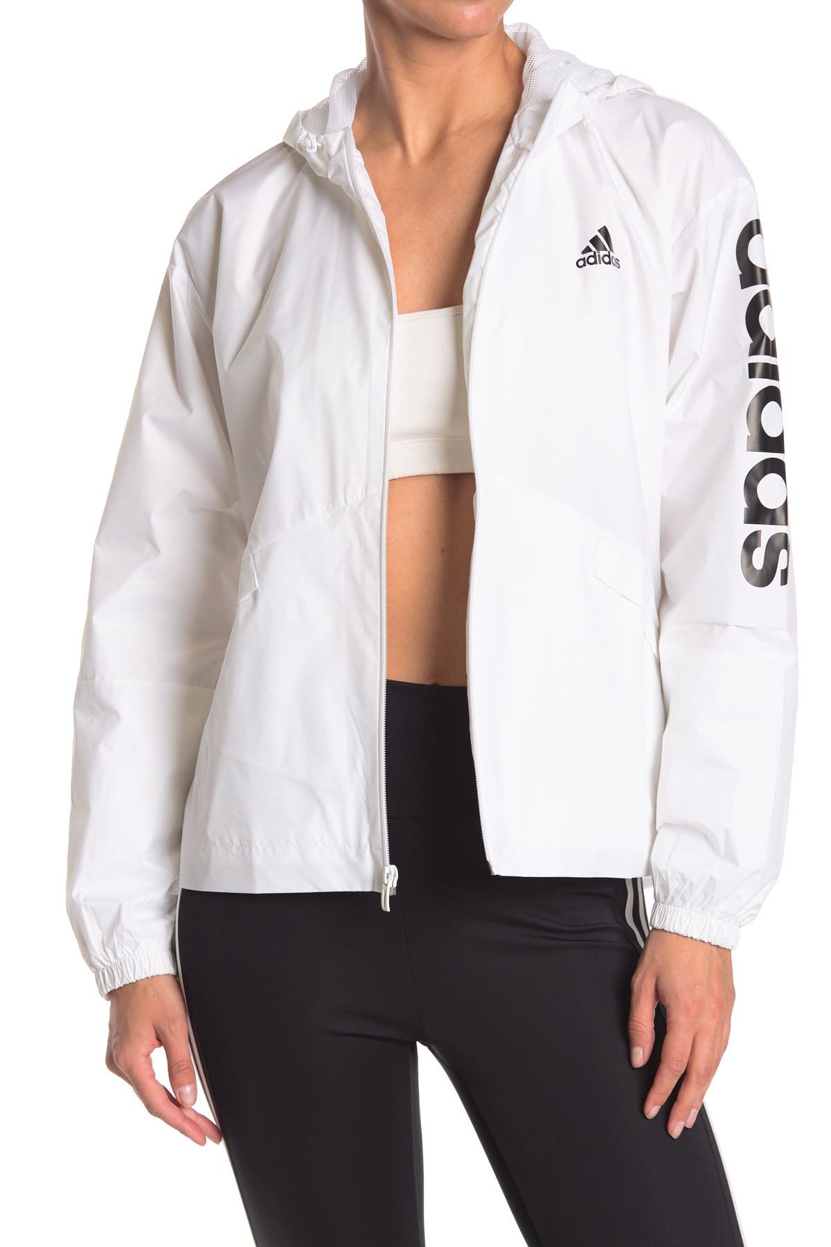 adidas essentials linear windbreaker