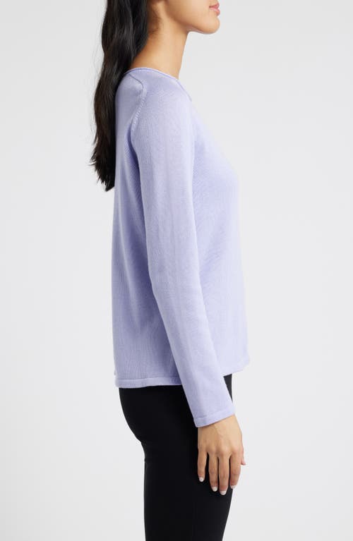 Eileen Fisher Raglan Sleeve Organic Cotton Blend Sweater In Petal