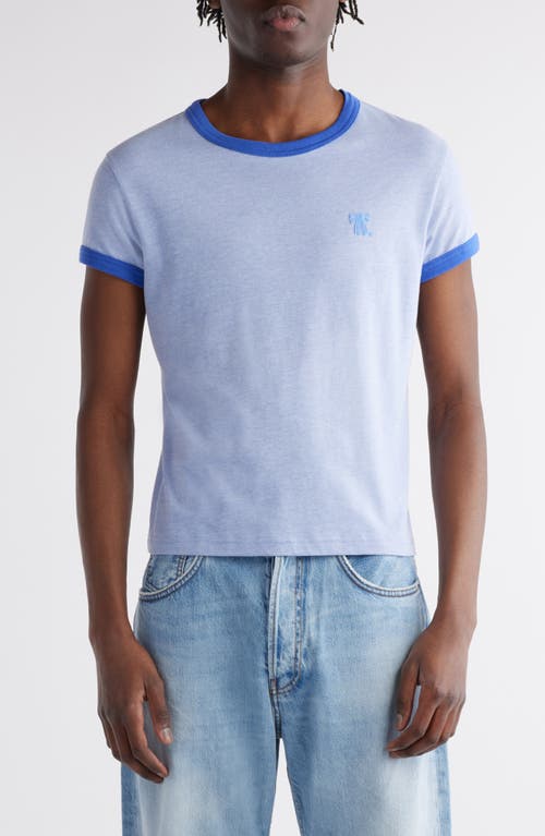 Shop Acne Studios Heathered Ringer T-shirt In Faded Blue