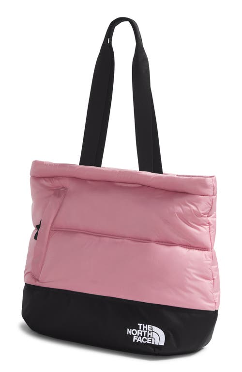 Shop The North Face Nuptse Tote In Mauve/tnf Black