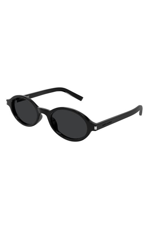 Shop Saint Laurent Jeanne 54mm Rectangular Sunglasses In Black