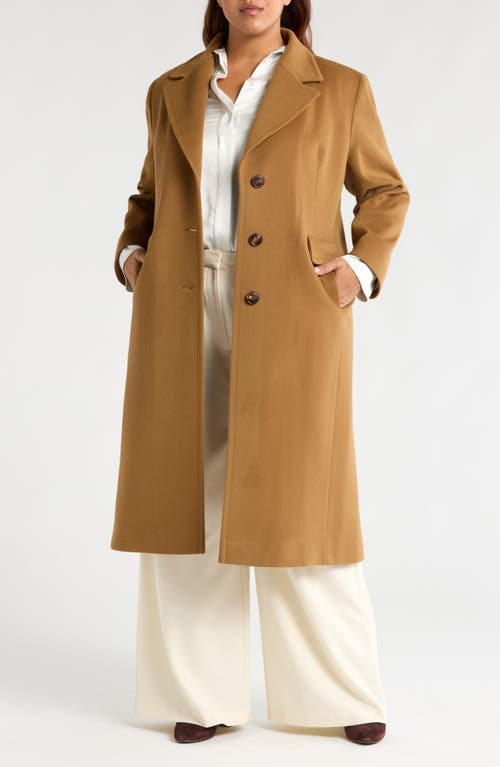Fleurette Holland Longline Wool Coat In Vicuna