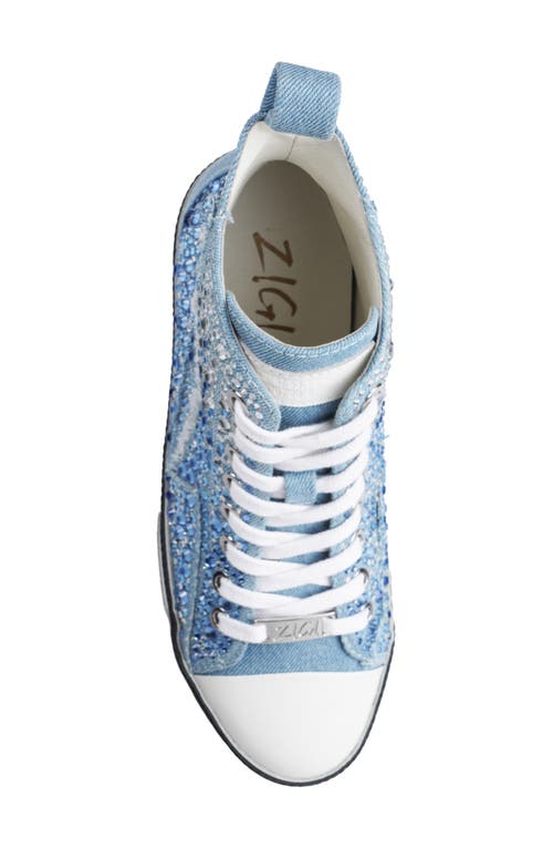 Zigi Carmensa Embellished Platform High Top Sneaker In Blue