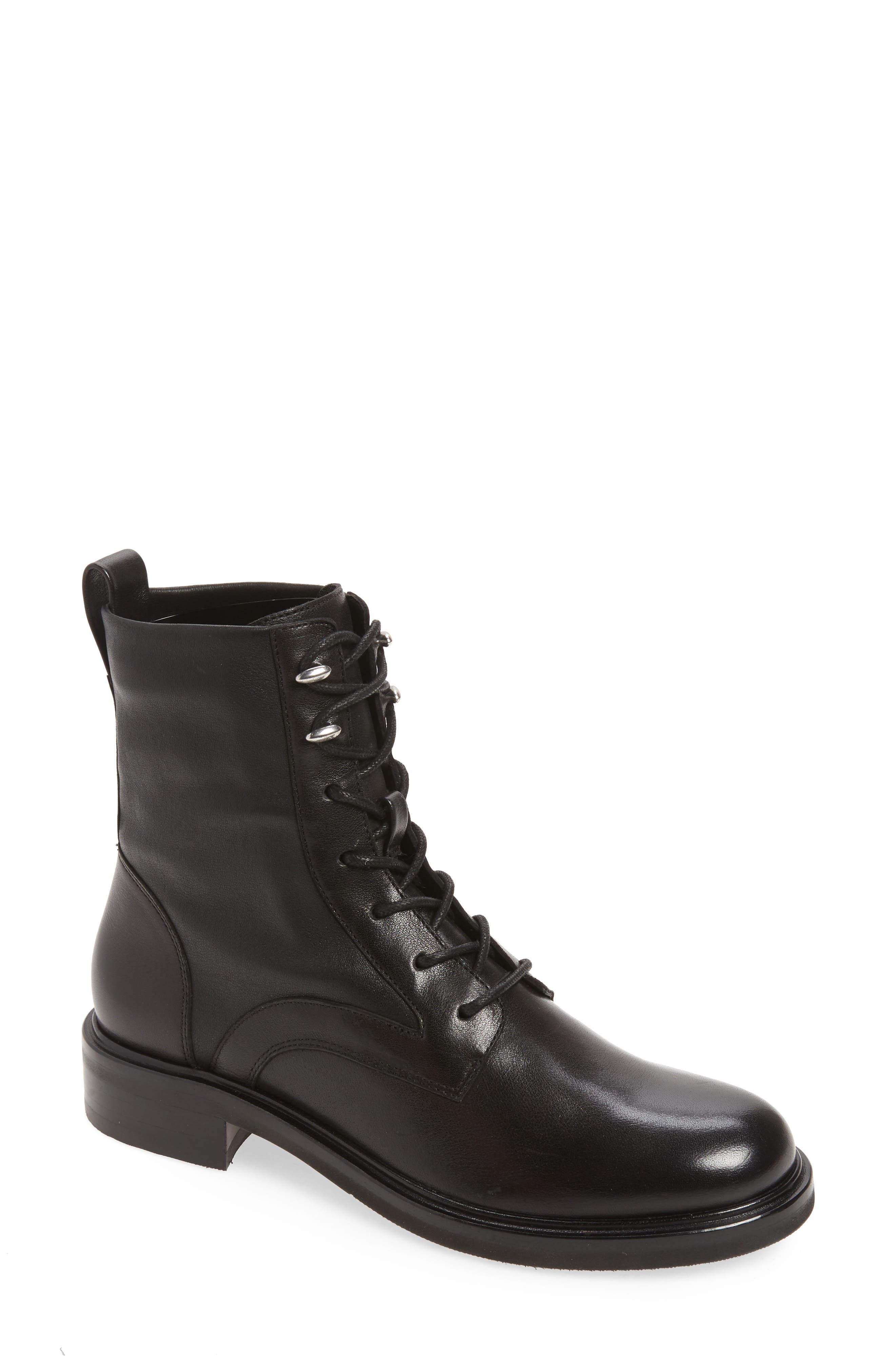 blue combat boots