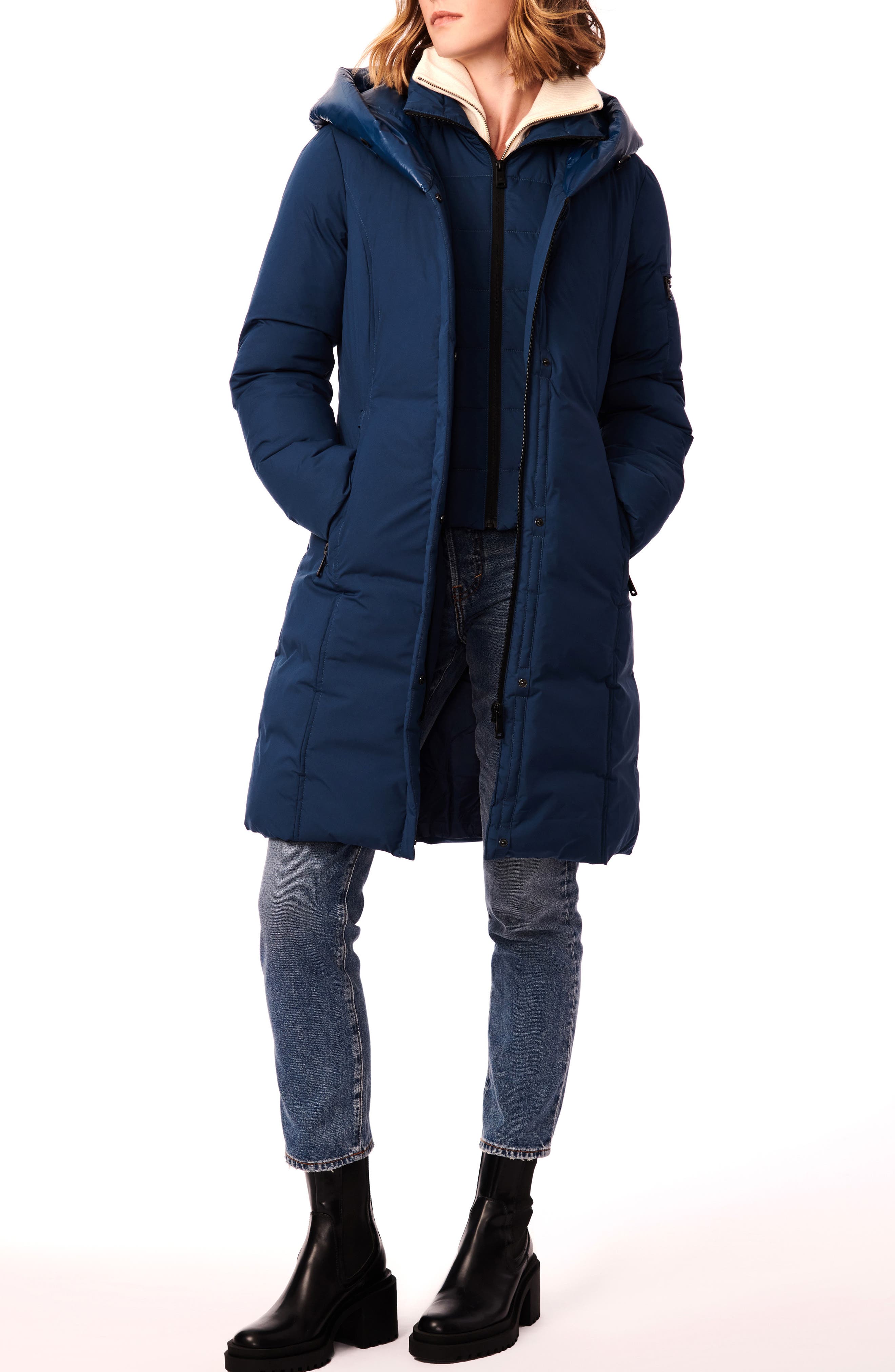 Bernardo Hooded Puffer Jacket with Bib Nordstrom