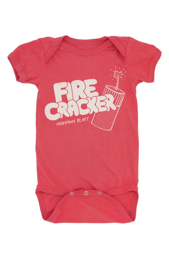 Shop Feather 4 Arrow Fire Cracker Cotton Bodysuit In Chili Pepper