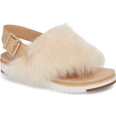 Ugg Holly Genuine Shearling Sandal- Beige