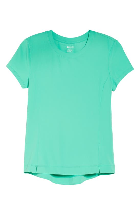 Zella Girl Kids' Performance Mesh T-shirt In Green Katydid