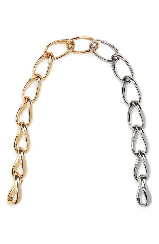 Frame Chain Link Bag Strap In Gold/ Silver Mix