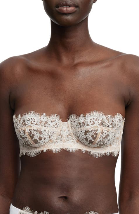 Emerson Women's Lace Strapless Bra - White