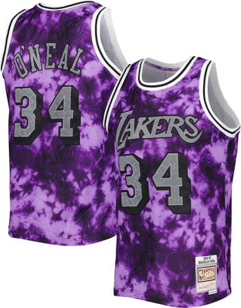 Men's Mitchell & Ness Shaquille O'Neal Black Los Angeles Lakers Big & Tall  Retired Player Mesh Tank Top