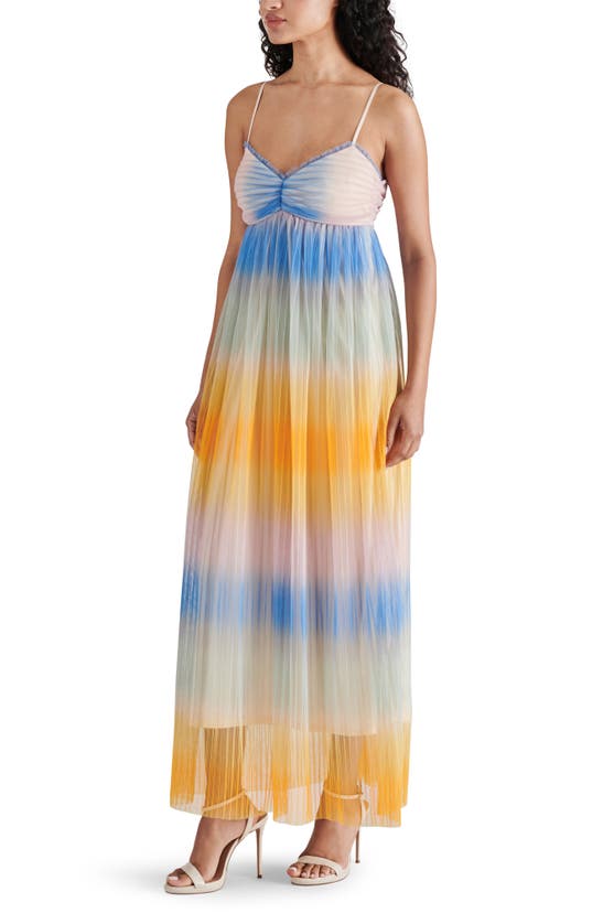 Shop Steve Madden Aja Ombré Stripe Maxi Dress In Sunset