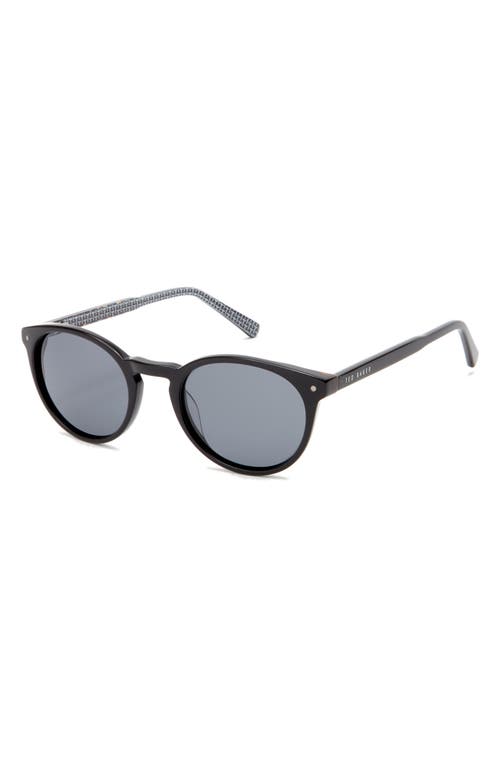Ted Baker London 51mm Round Sunglasses In Black