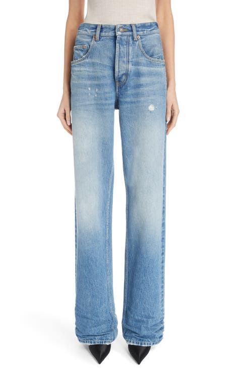 SAINT LAURENT High-rise wide-leg jeans