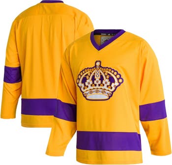 Men's Gold Los Angeles Kings Team Classics Authentic Blank Jersey