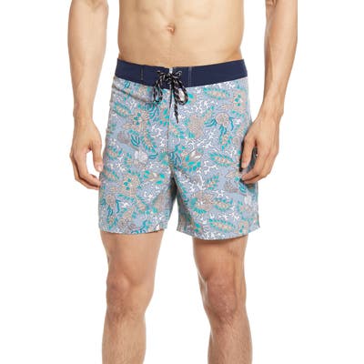 Hurley Phantom Tombstone Print Board Shorts, Blue