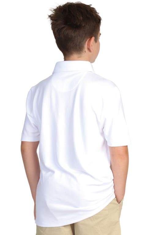 Tailorbyrd Kids' Modal Blend Polo In White