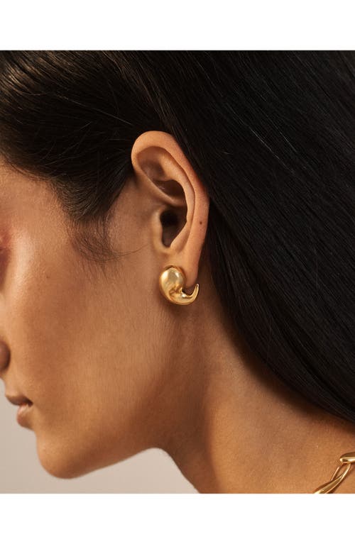 Monica Vinader Gold Nura Earrings In 18ct Gold Vermeil/ster Silver