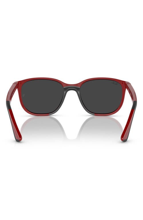 Shop Ray Ban Ray-ban Kids' 48mm Square Sunglasses In Red/rubber Black