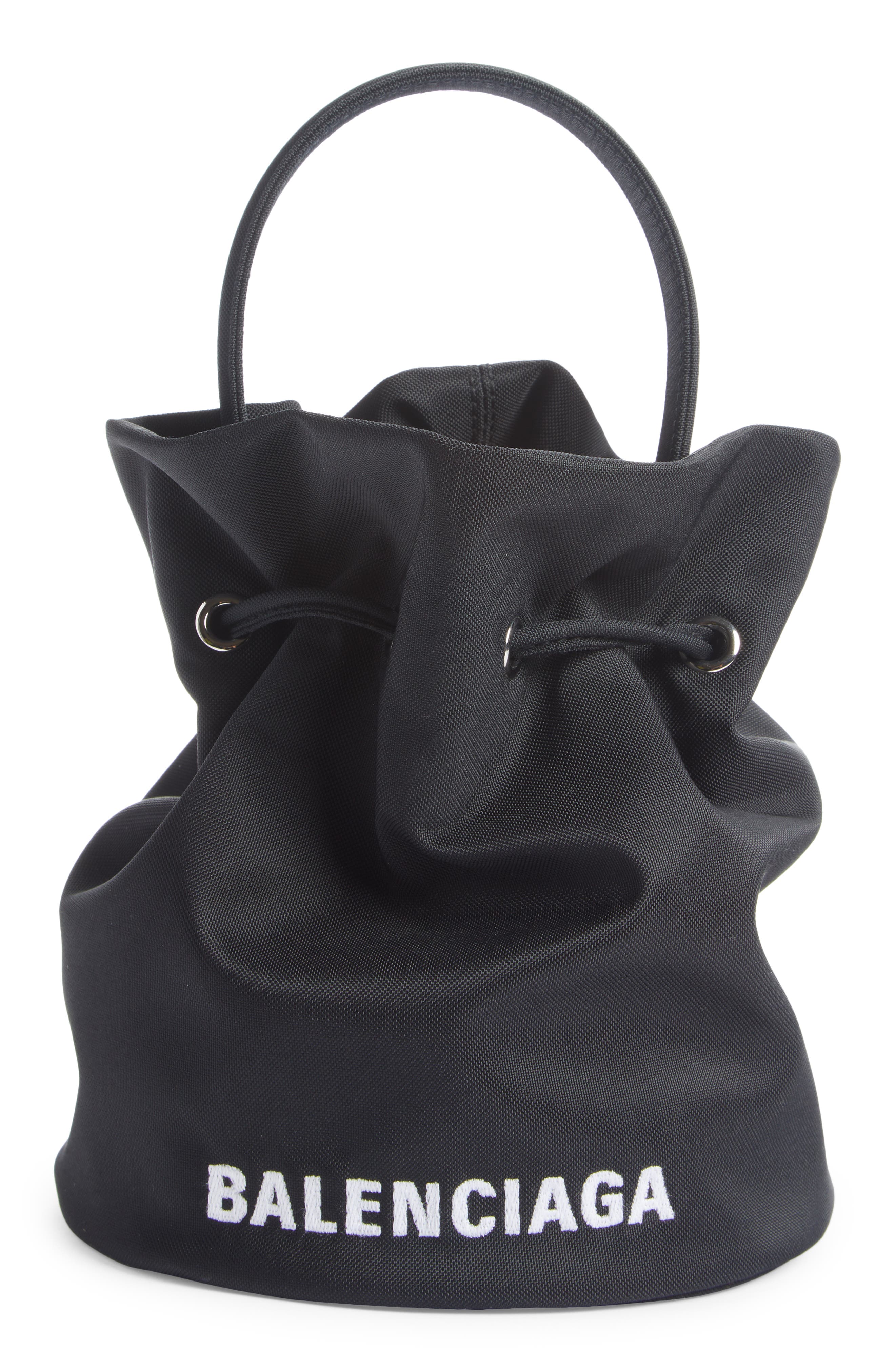 Balenciaga Wheel XS Logo Drawstring Bucket Bag - Bergdorf Goodman