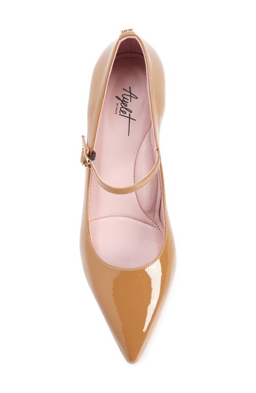 Naot Penny Pointed Toe Pump In Camel Classic Patent