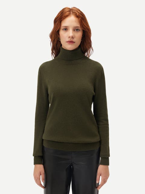 Dark green plus size sweater best sale