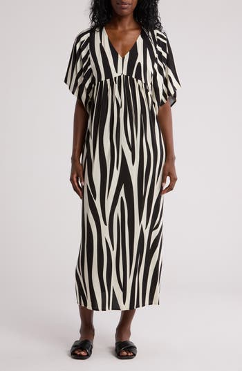 By Design Molly Maxi Dress In Contrast Zebra