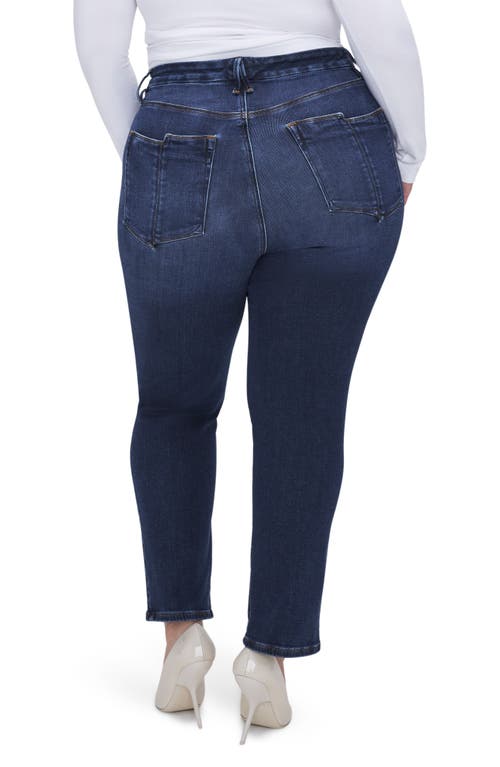 Good American Good Classic Split Back Pocket Straight Leg Jeans In Indigo572