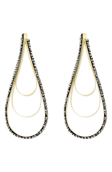 Tres Chic Grey Stone Earrings