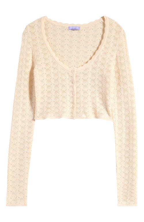 Shop Florence By Mills Le Pointelle Cardigan In Whitecap