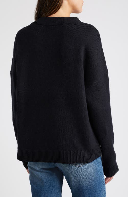 Shop Treasure & Bond Oversize V-neck Sweater In Black