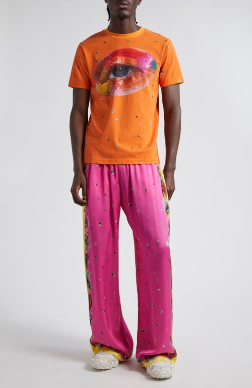 Acne Studios Everest U Bovan Graphic T-shirt In Bright Orange