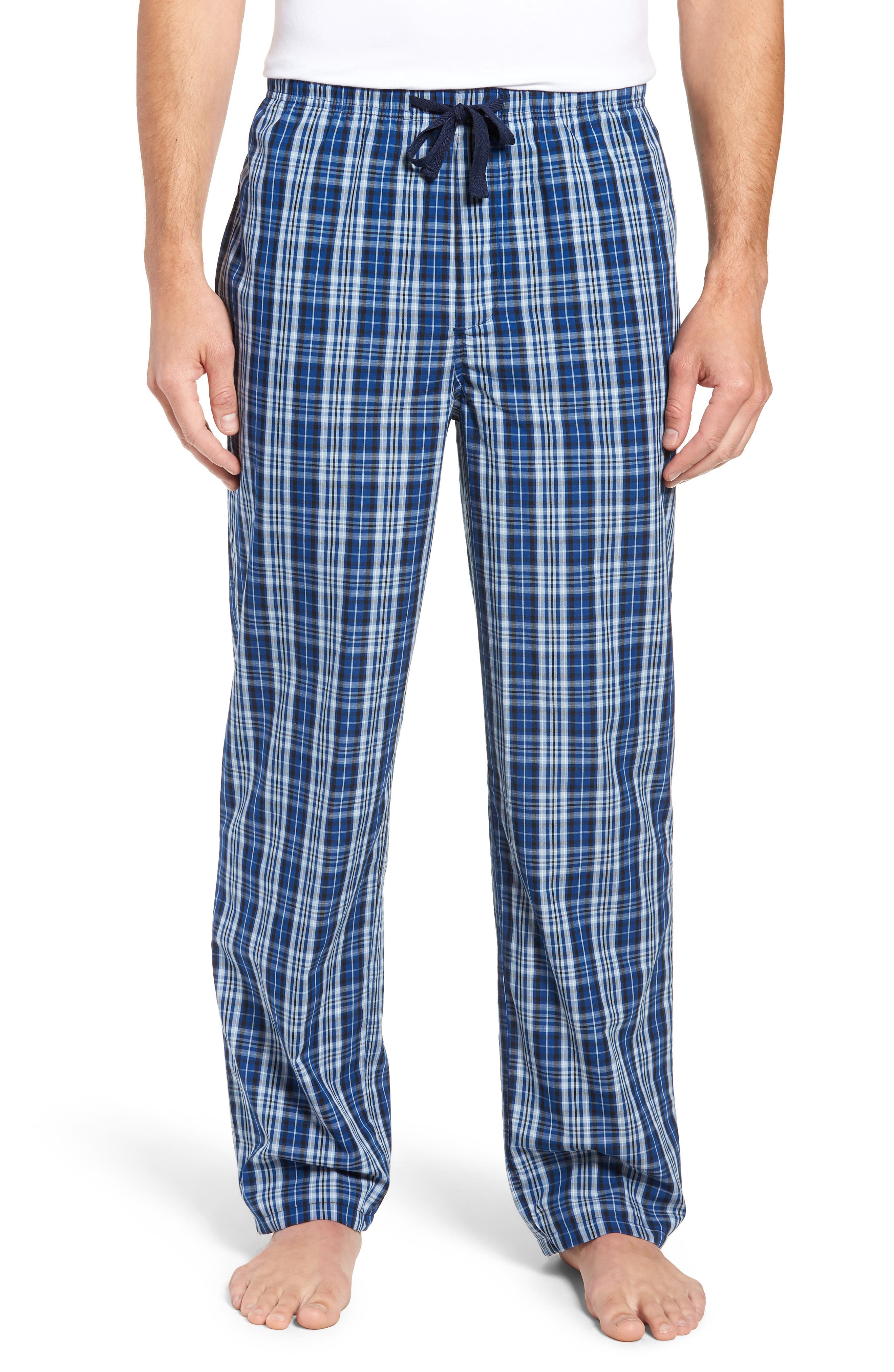 Nordstrom Shop Poplin Pajama Pants, Blue
