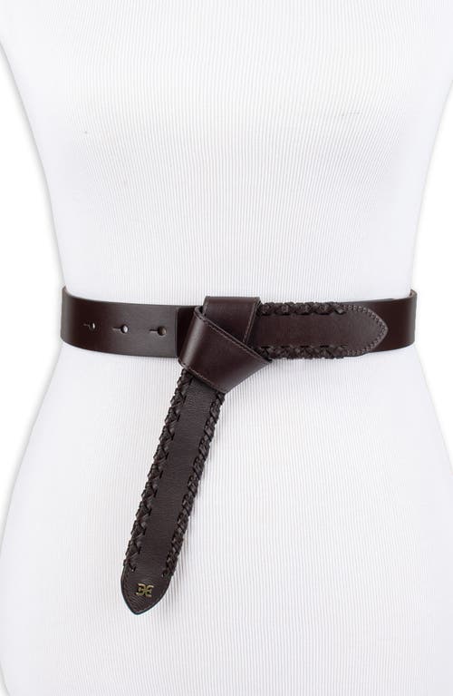 Faux Tie Belt in Brown