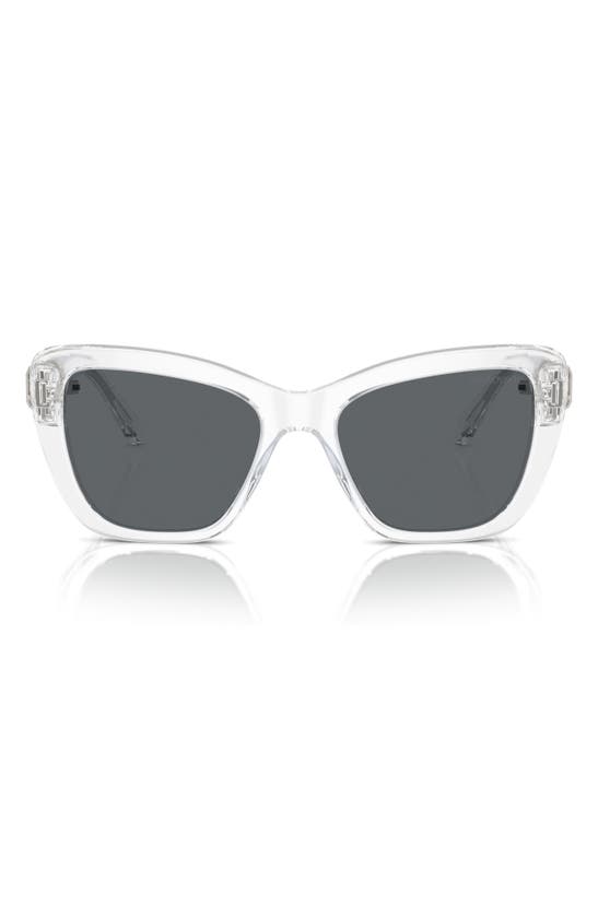 Shop Swarovski 52mm Cat Eye Sunglasses In Crystal