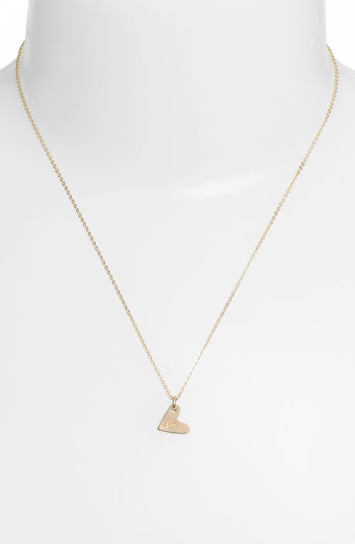 Nashelle 14k-gold Fill Initial Mini Heart Pendant Necklace In Gold/j