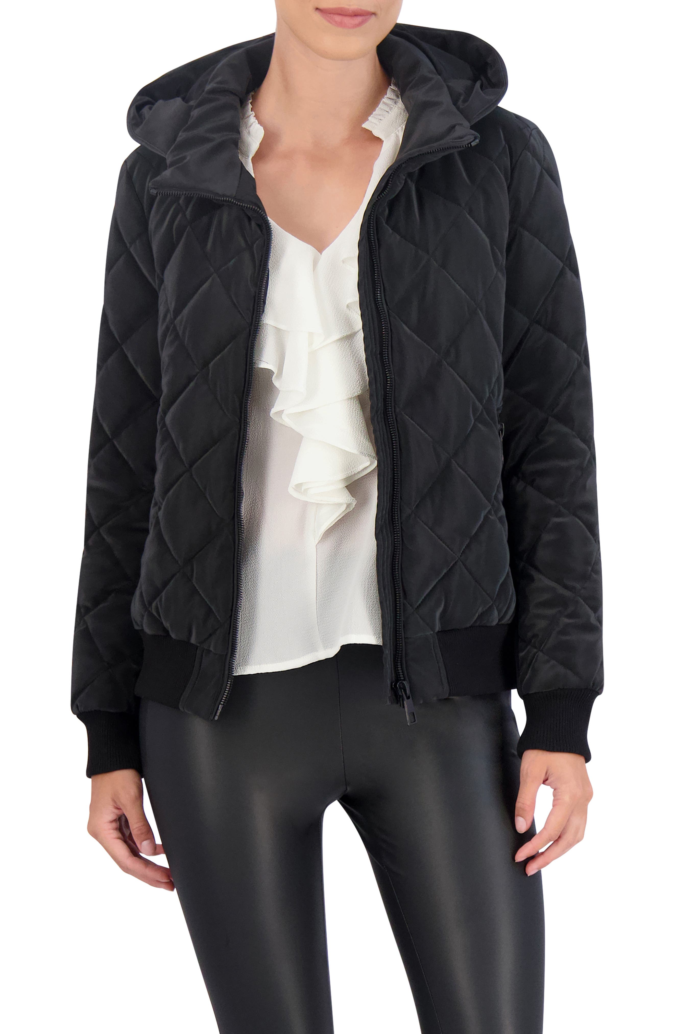 Ookie & Lala Water Resistant Hooded Quilted Bomber Jacket Nordstromrack