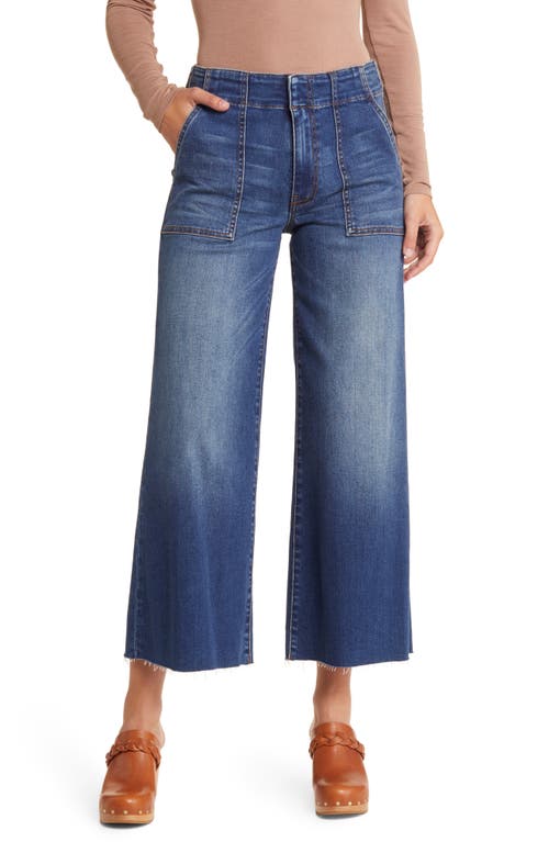 KUT from the Kloth Meg Fab Ab Raw Hem High Waist Ankle Wide Leg Jeans in Enchant at Nordstrom, Size 2