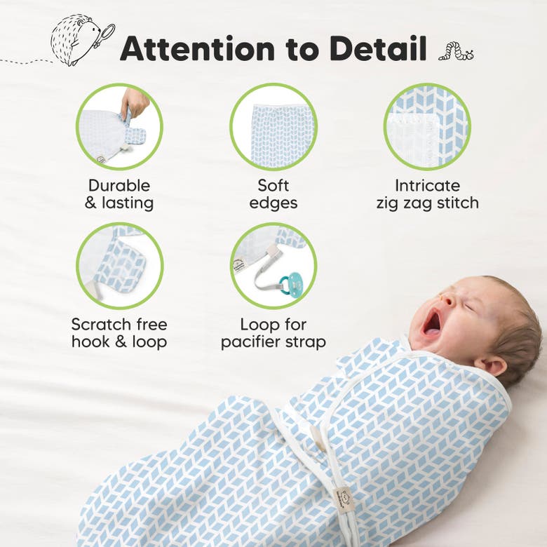 Shop Keababies 3-pack Soothe Swaddle Wraps In Storm