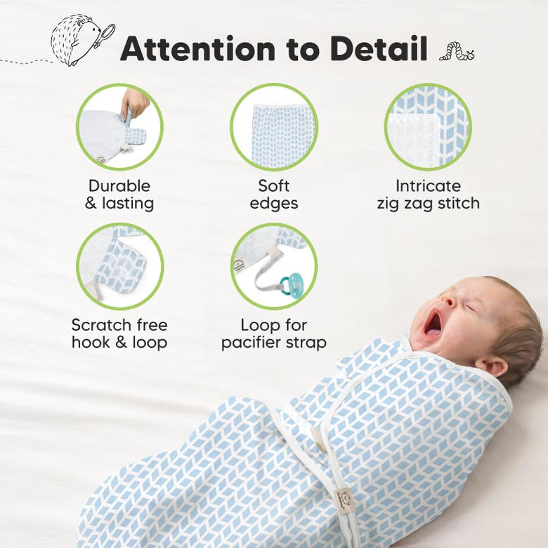 Keababies 3-pack Soothe Swaddle Wraps In Storm