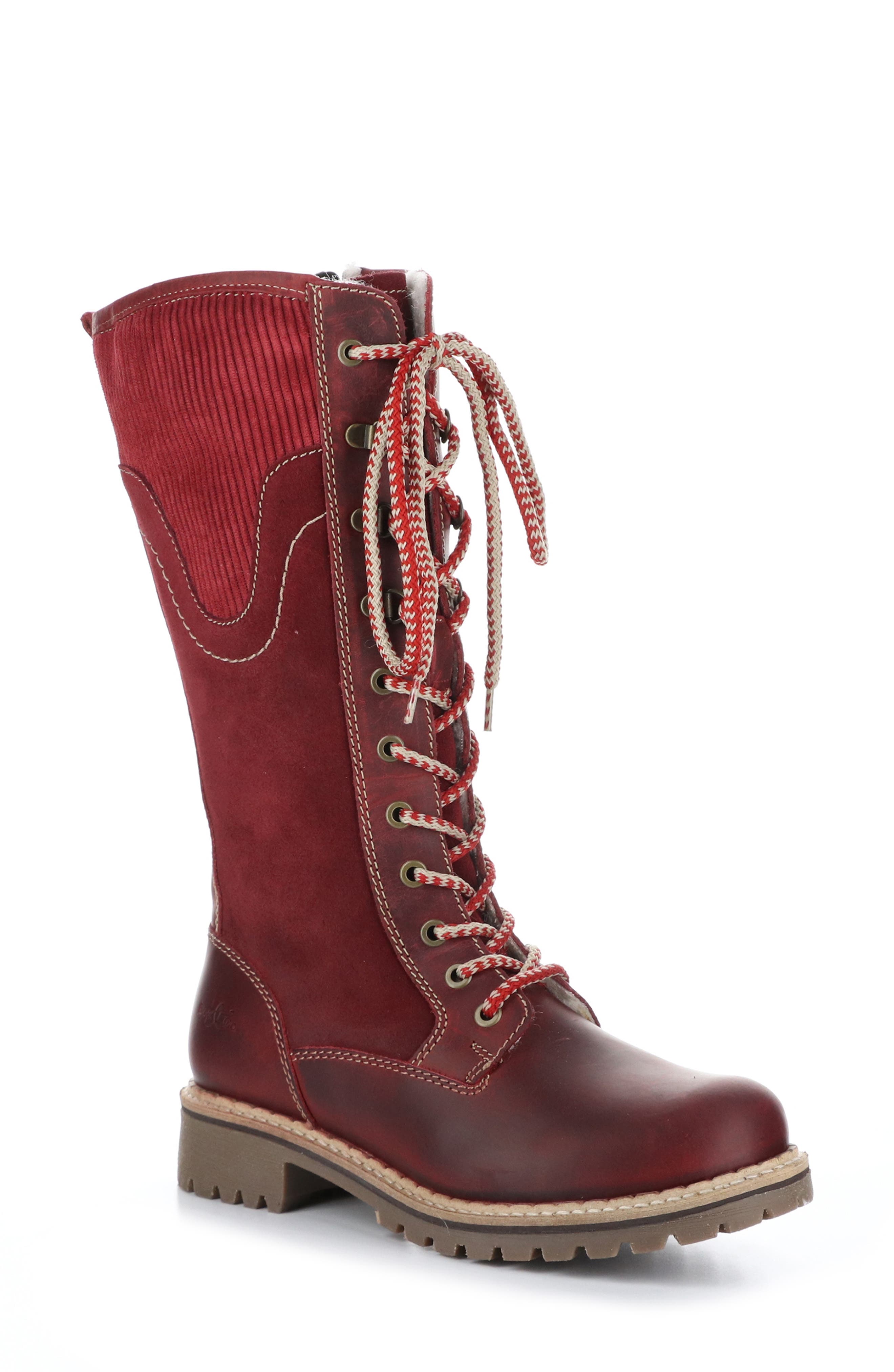 womens boots red laces