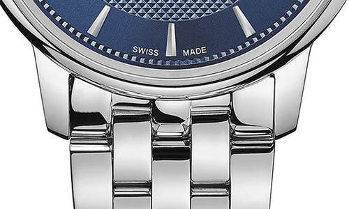 Mido Men's Swiss Automatic Baroncelli Signature Stainless Steel Bracelet Watch 39mm In Silver/blue