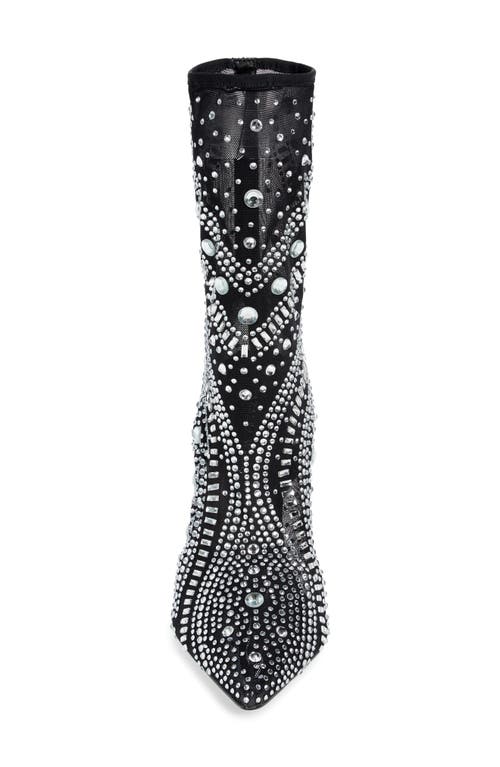 Azalea Wang Opry Pointed Toe Embellished Bootie In Black