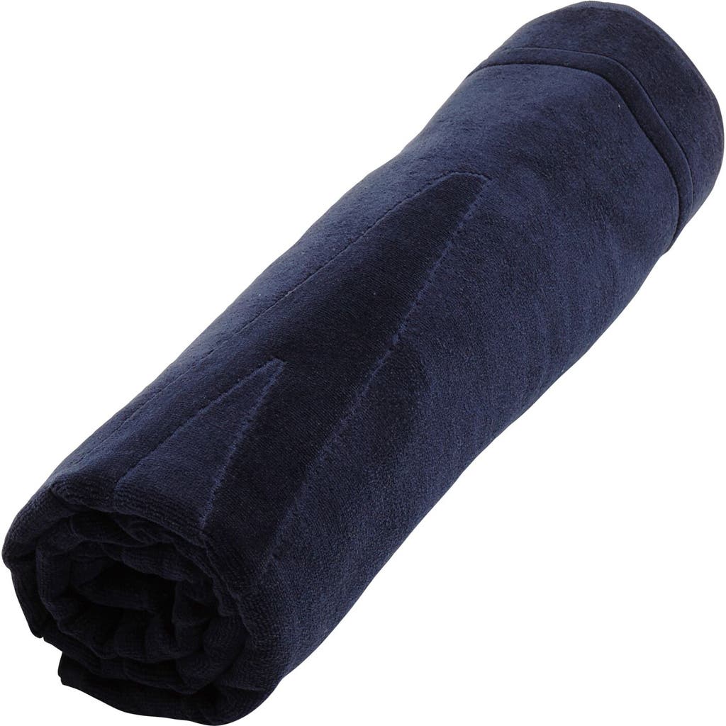 Vilebrequin Organic Cotton Solid Beach Towel In Bleu Marine