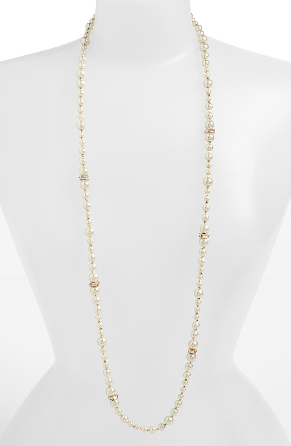 Anne Klein Long Faux Pearl Necklace Nordstrom