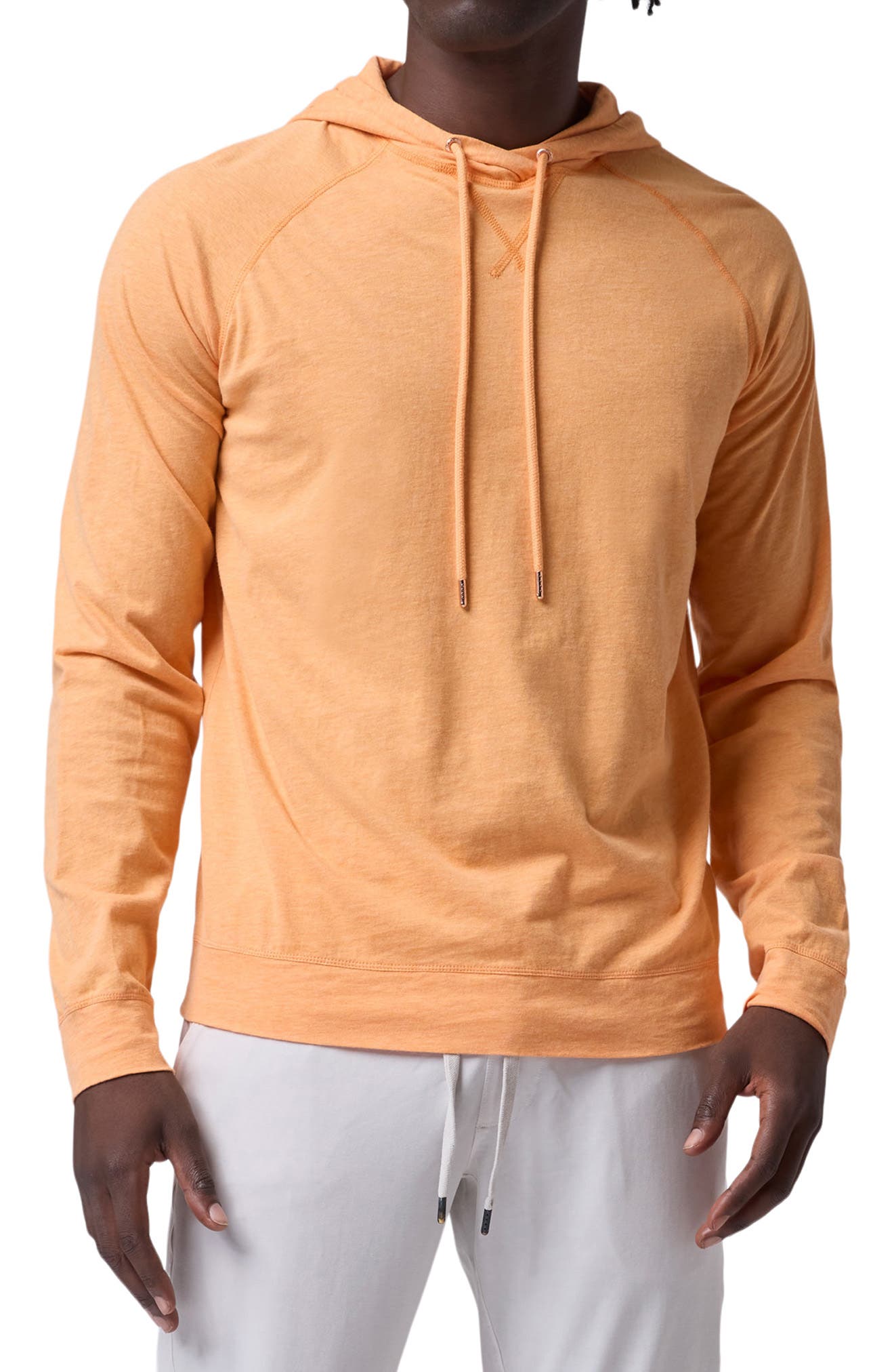 orange quarter zip pullover
