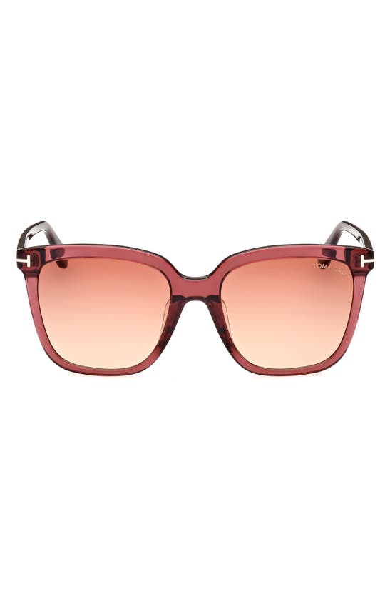 Tom Ford 55mm Butterfly Sunglasses In Pattern
