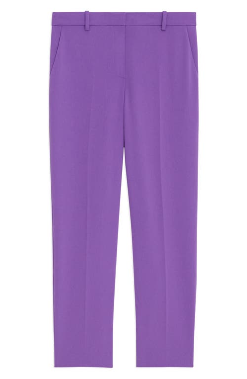 Theory Treeca 4 Admiral Crepe Tailored Crop Trousers In Bright Peony