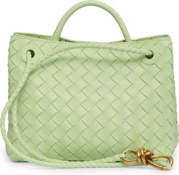 Bottega Veneta® Women's Mini Andiamo Cross-Body Bag in Fondant. Shop online  now.