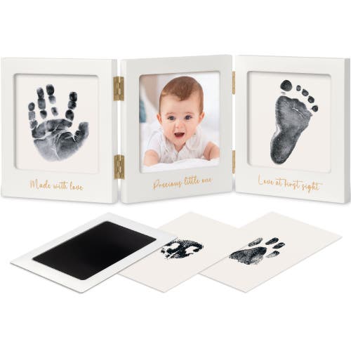 KeaBabies Fond Clean Touch Inkless Hand and Footprint Frame in White/gold at Nordstrom